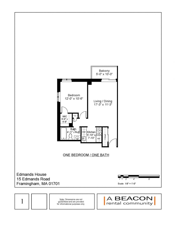 1 & 2 Bed Apartments in Framingham, MA Edmands House
